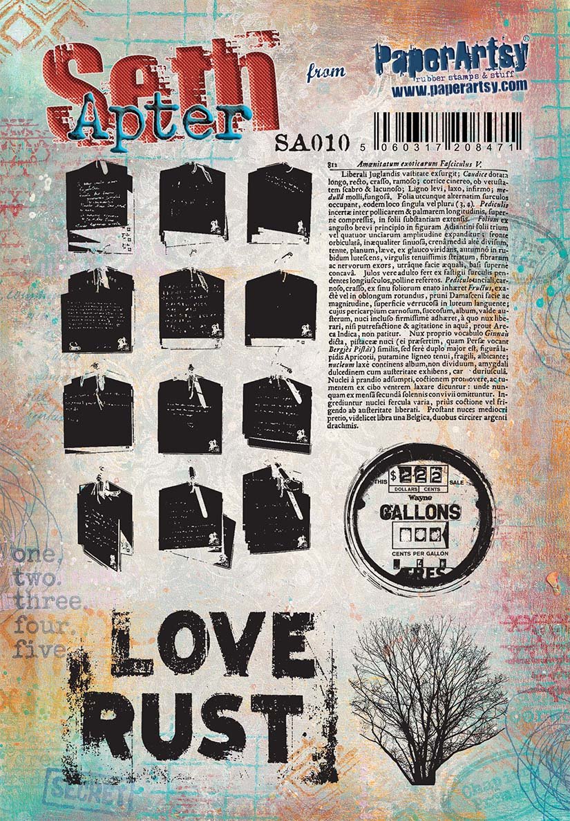 PaperArtsy 10 Cling Rubber Stamp Set