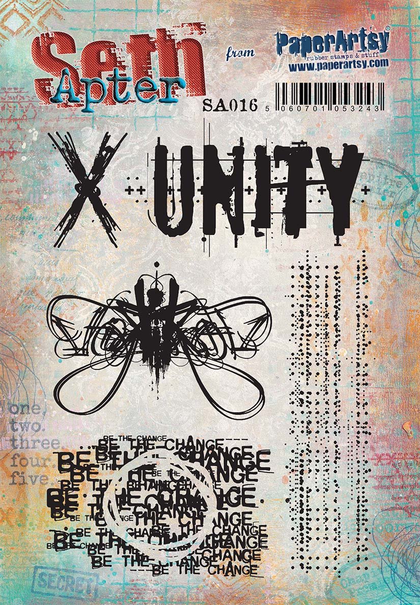 PaperArtsy 16 Cling Rubber Stamp Set