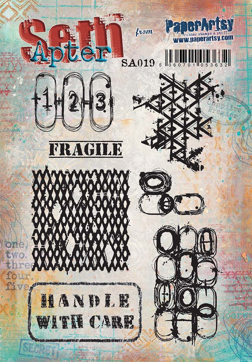 PaperArtsy 19 Cling Rubber Stamp Set