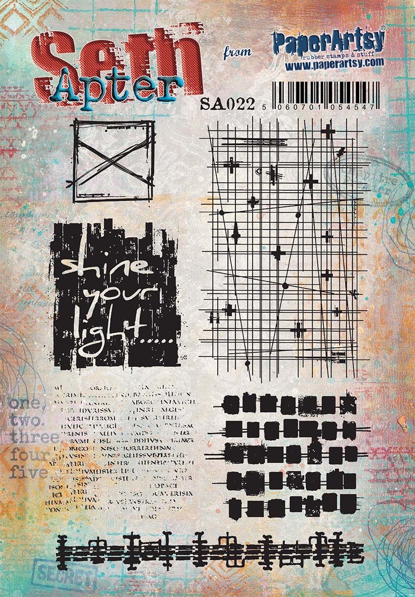 PaperArtsy 22 Cling Rubber Stamp Set