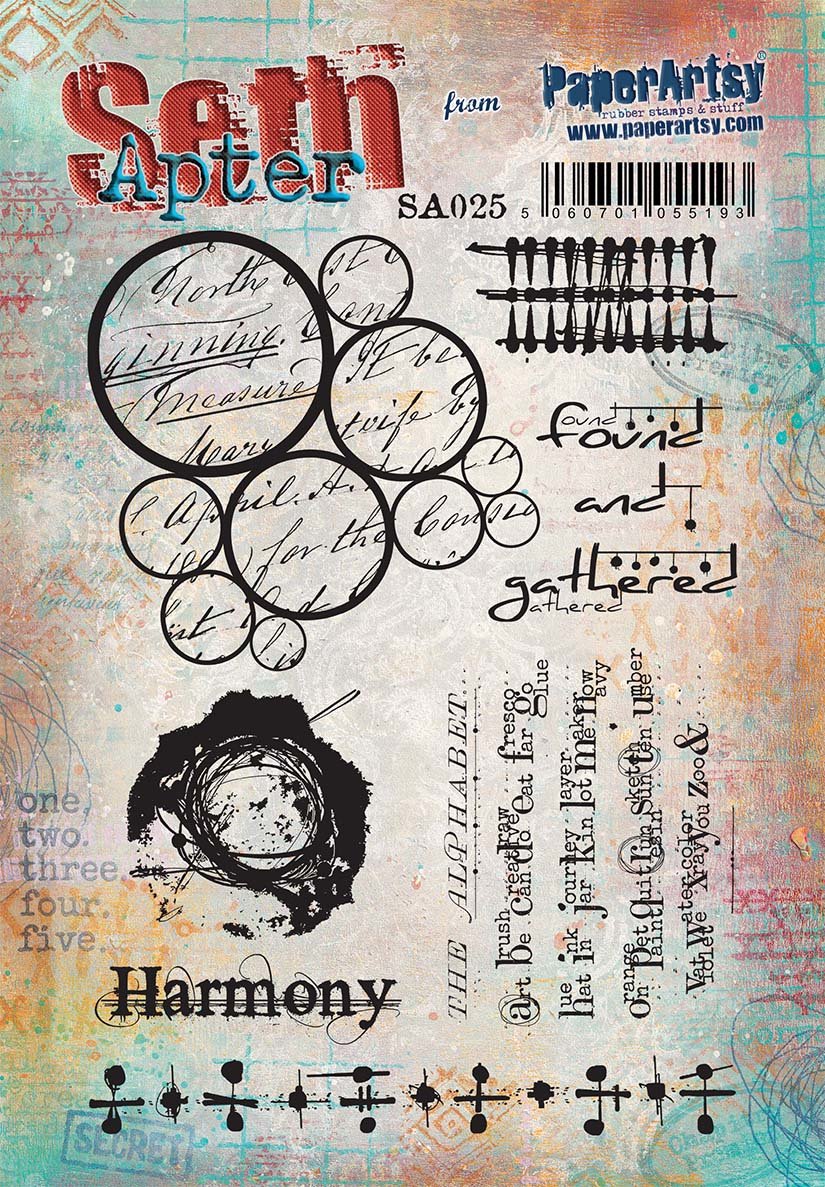 PaperArtsy 25 Cling Rubber Stamp Set