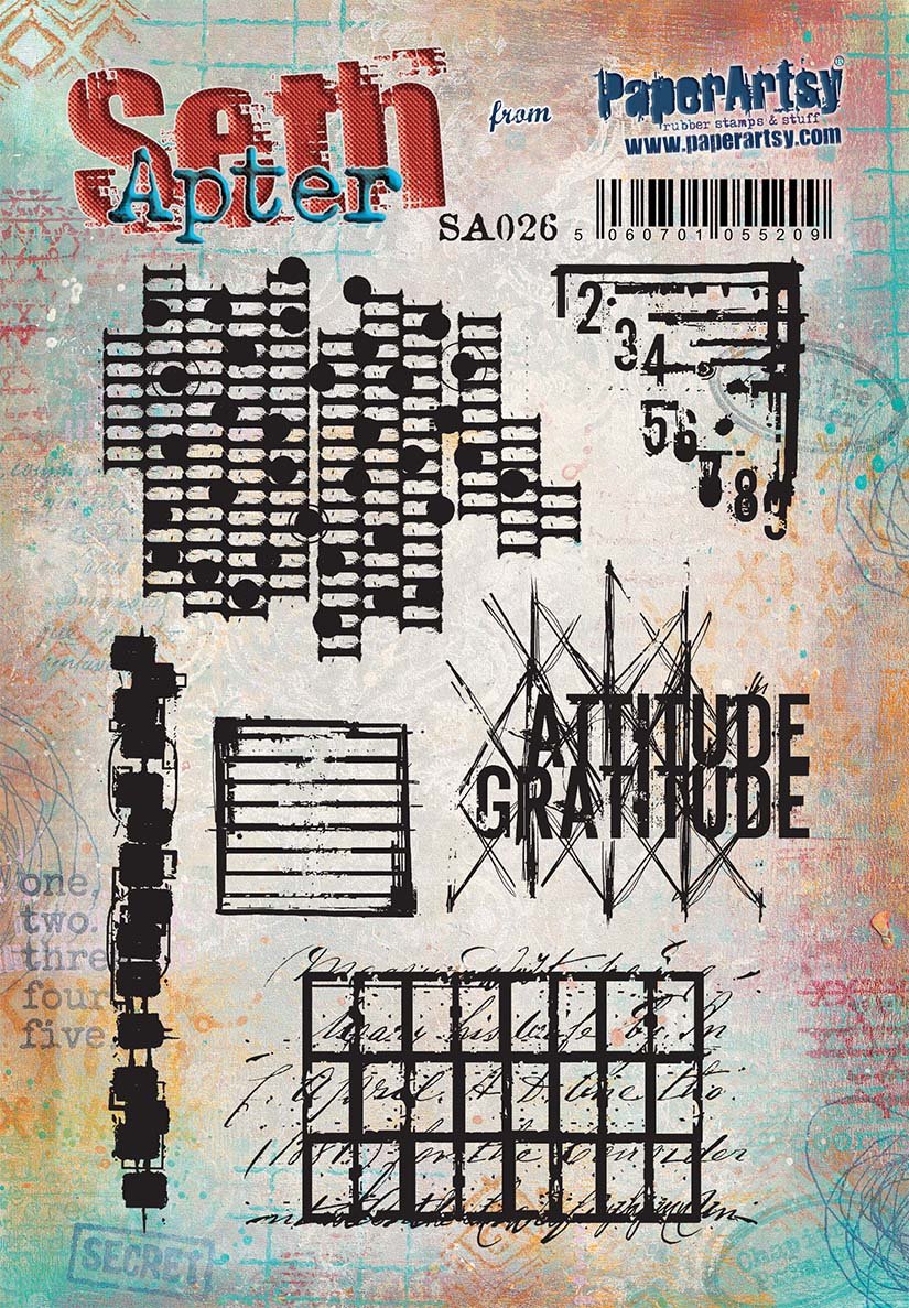PaperArtsy 26 Cling Rubber Stamp Set