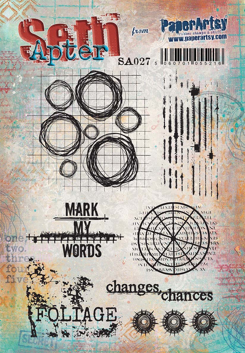 PaperArtsy 27 Cling Rubber Stamp Set