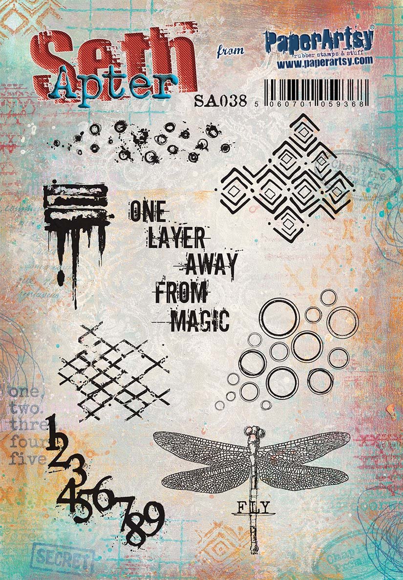 PaperArtsy 38 Cling Rubber Stamp Set