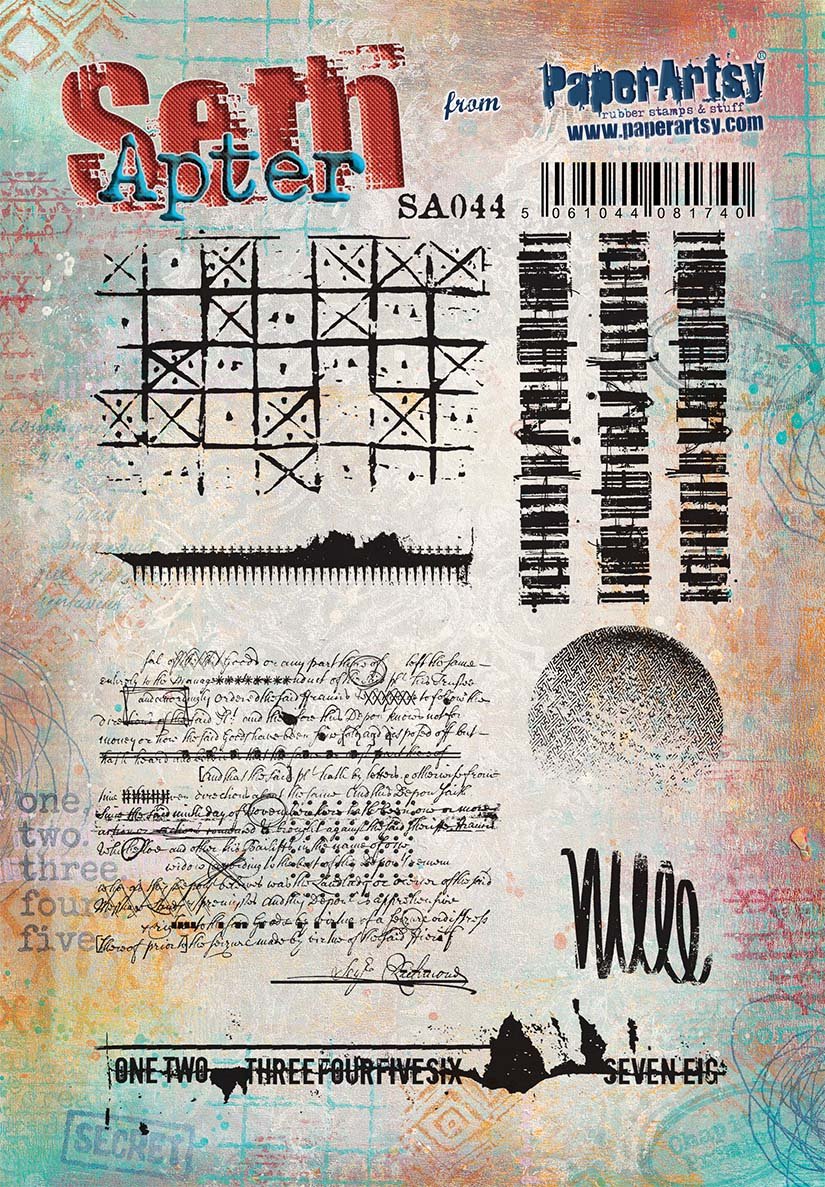 PaperArtsy 44 Cling Rubber Stamp Set