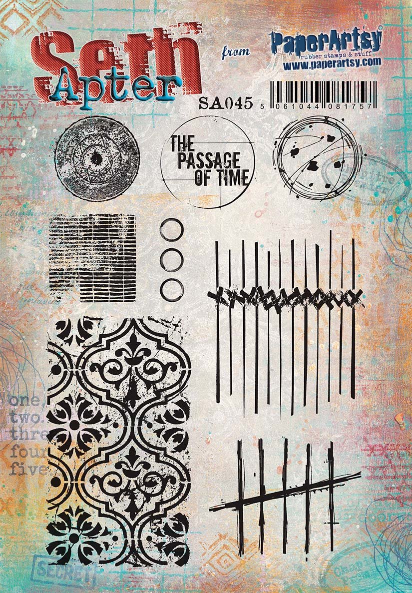 PaperArtsy 45 Cling Rubber Stamp Set