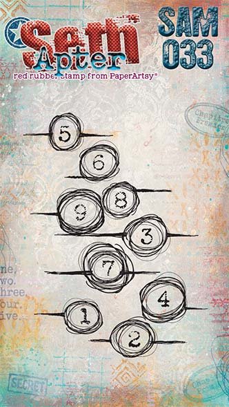 PaperArtsy Mini Cling Rubber Stamp: 033