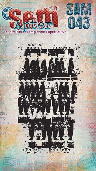 PaperArtsy Mini Cling Rubber Stamp: 043