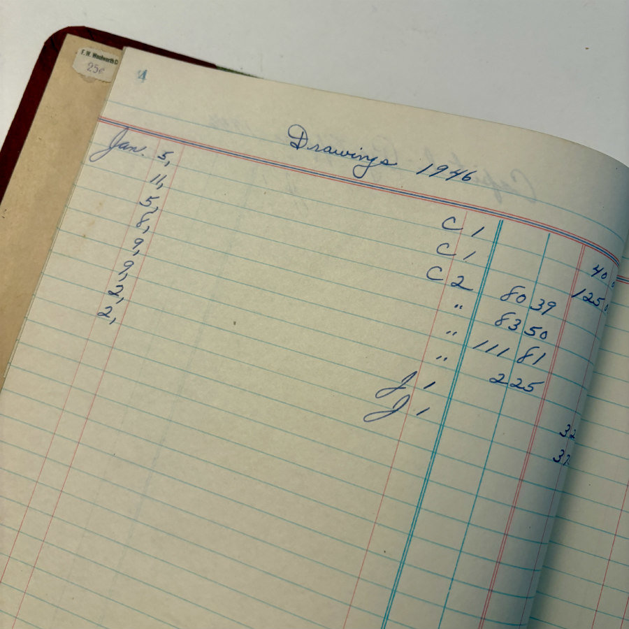 1945-1957 Vintage Ledger