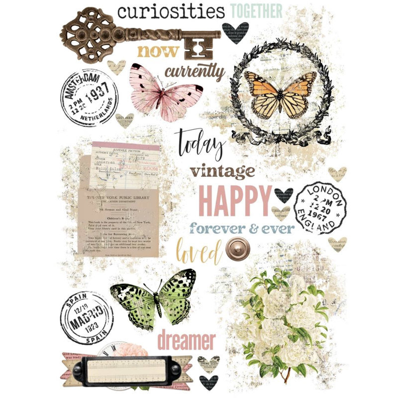 Simple Stories Rub-On Set: Junk Drawer