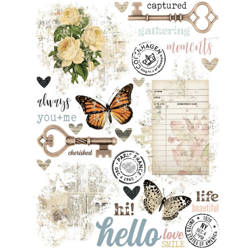 Simple Stories Rub-On Set: Junk Drawer