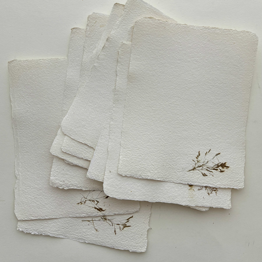 SOLD OUT: French Handmade Paper: 10 Ivory Cover Weight + Single Inclusion