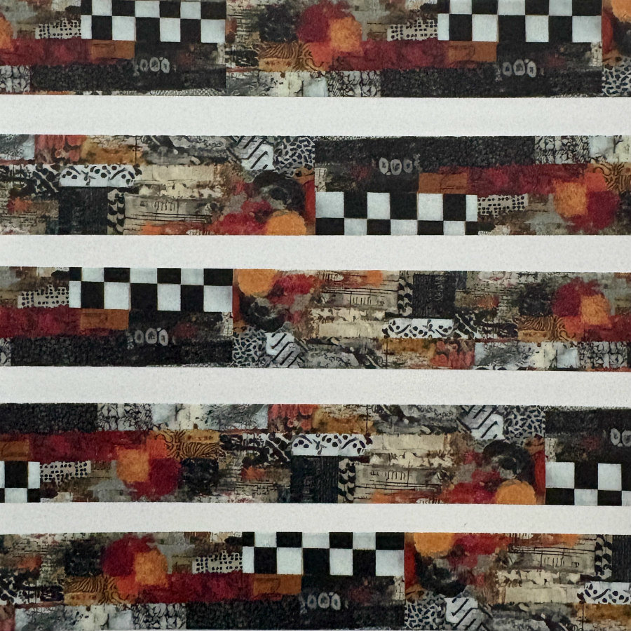 Collage Soup Washi Tape: Grunge Checkered Collage