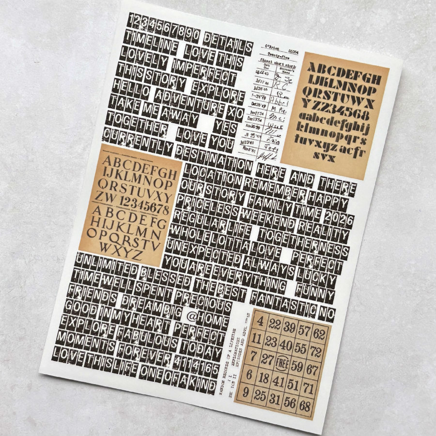 Spellbinders Rub-ons: Noted Detail