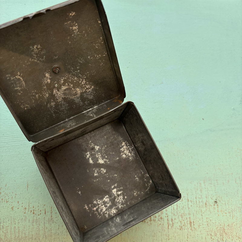 Antique Spice Caddy with Square Tins