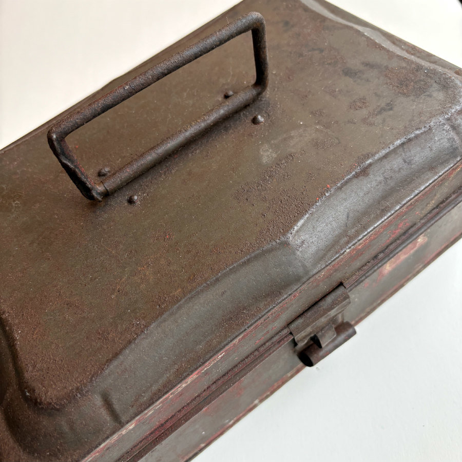 Antique Spice Caddy with Round Tins