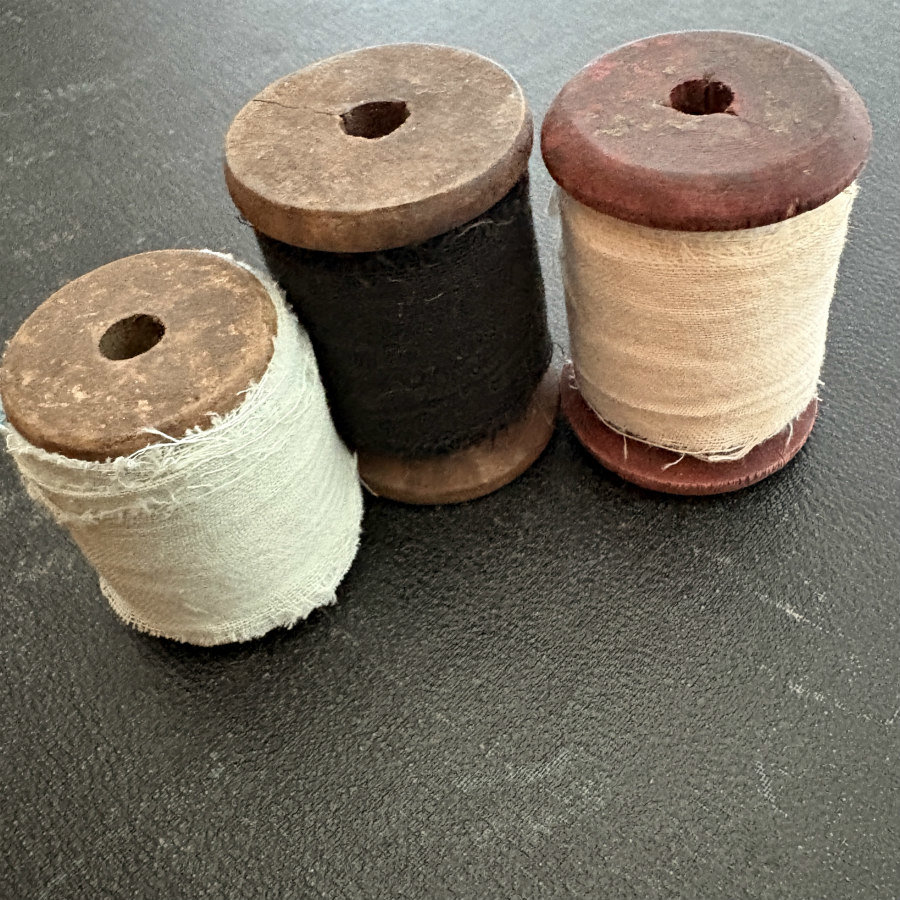 Spooled Sari Underpinnings Cotton Ribbon: Trio
