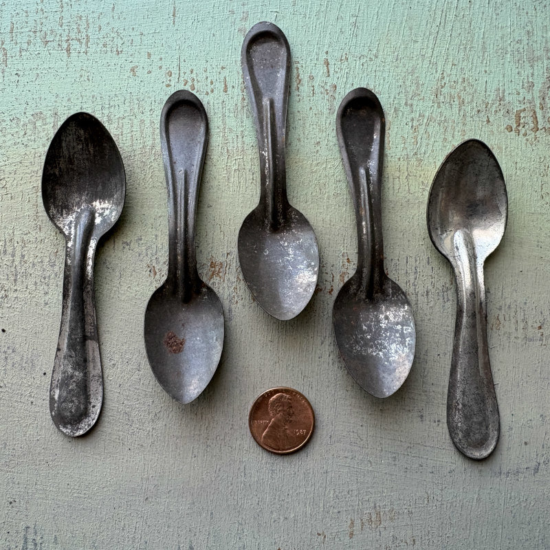 Vintage Metal Ice Cream Spoon Set 1