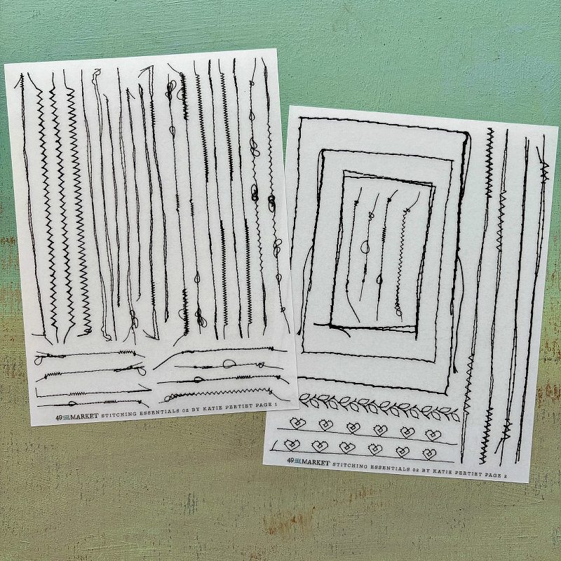 49 and market Rub-On Set: Stitching 