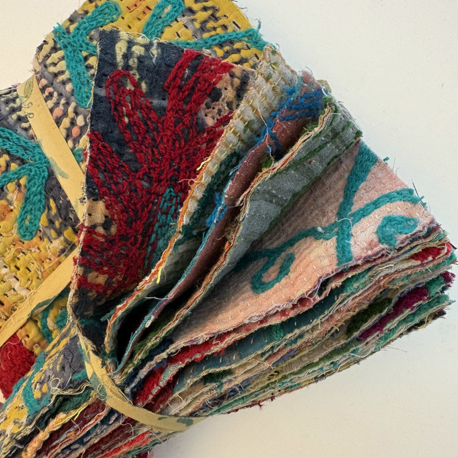 Hand Stitched & Embroidered Kantha Bundle: Large 7