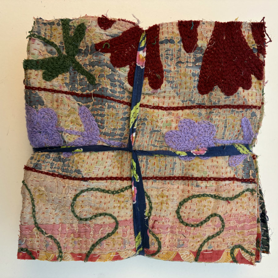 Hand Stitched & Embroidered Kantha Bundle: Large 8