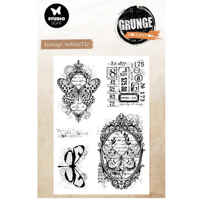 Studio Light Clear Stamp Set: Vintage Butterfly