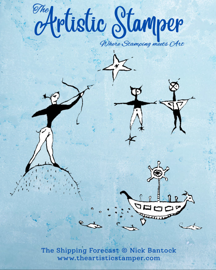 Nick Bantock Cling Rubber Stamp: The Shipping Forecast