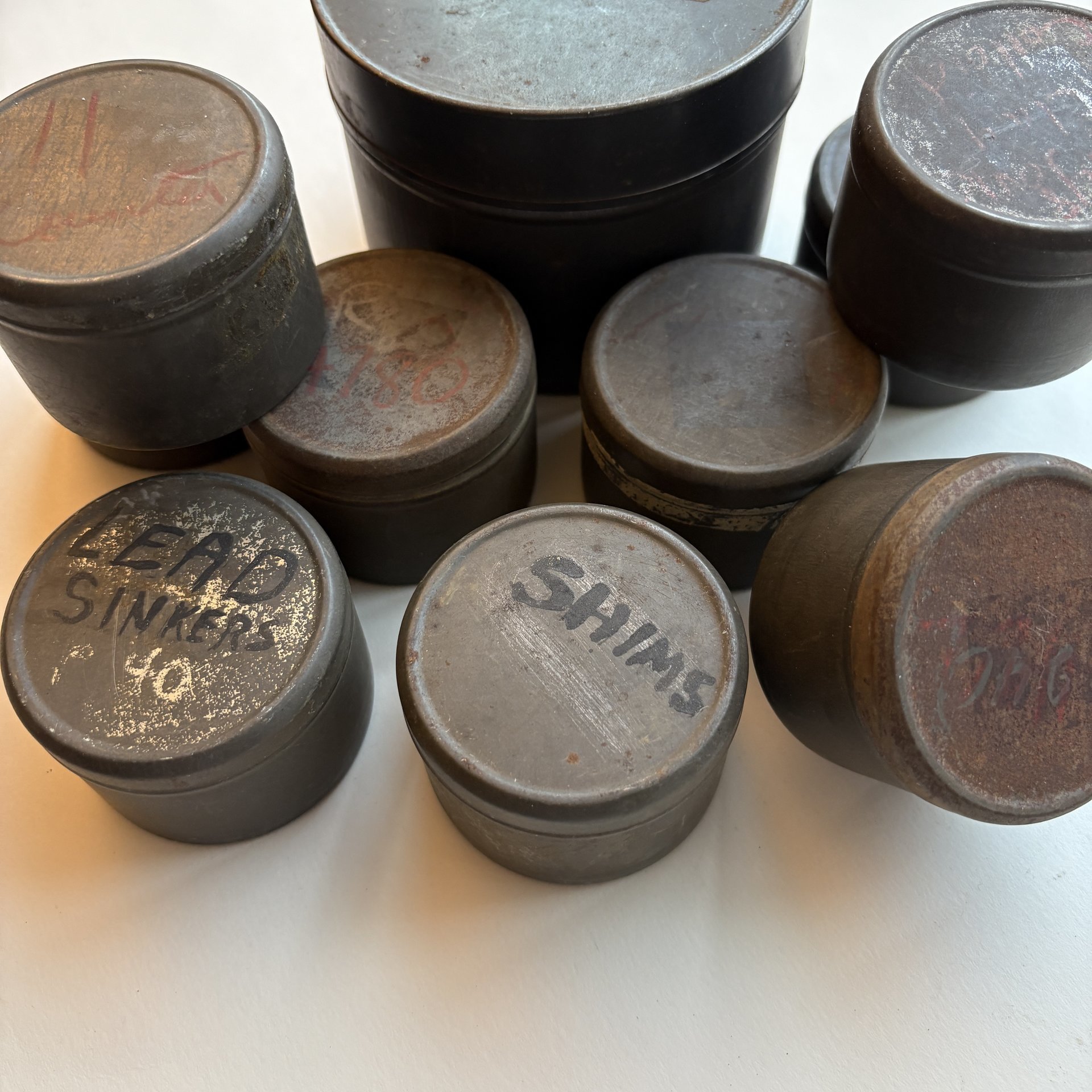 Vintage Round Tins: Set of 10 
