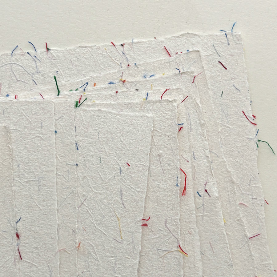 SOLD OUT: French Handmade LARGE Paper: Thread Inclusions