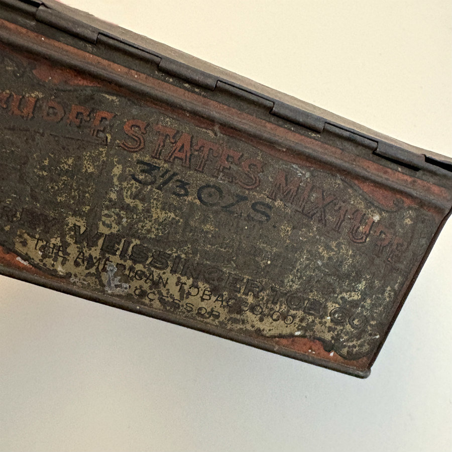 Vintage Rusted Metal Tobacco Tin