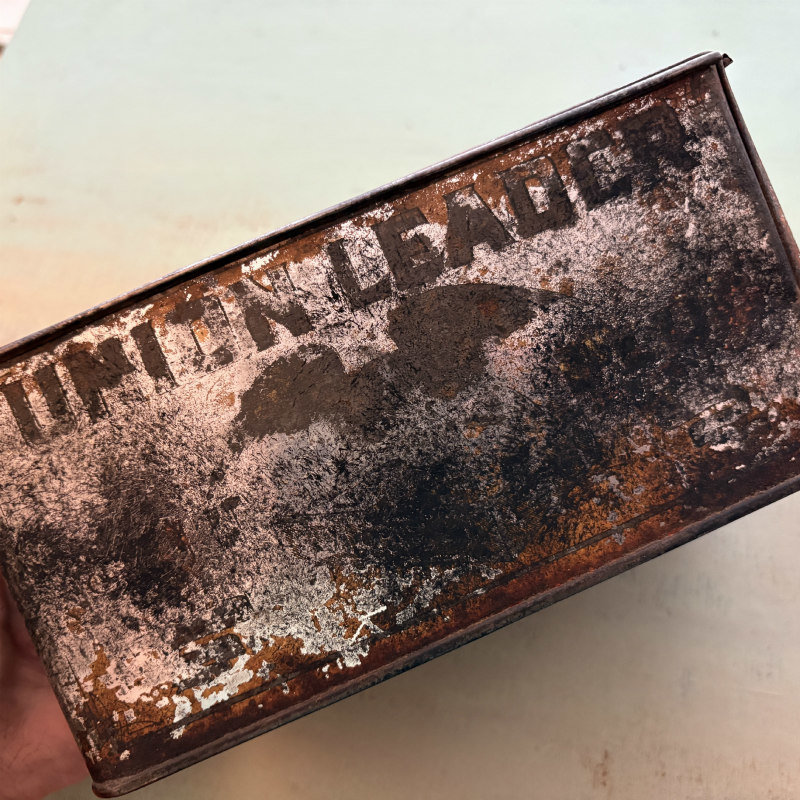 Vintage Metal Slot Box: Union Leader