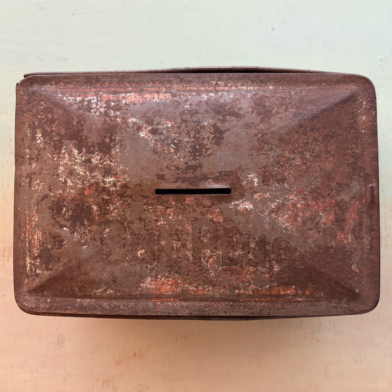 Vintage Metal Slot Box: Union Leader