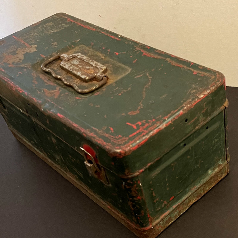 Vintage Rusty Metal Tool Box