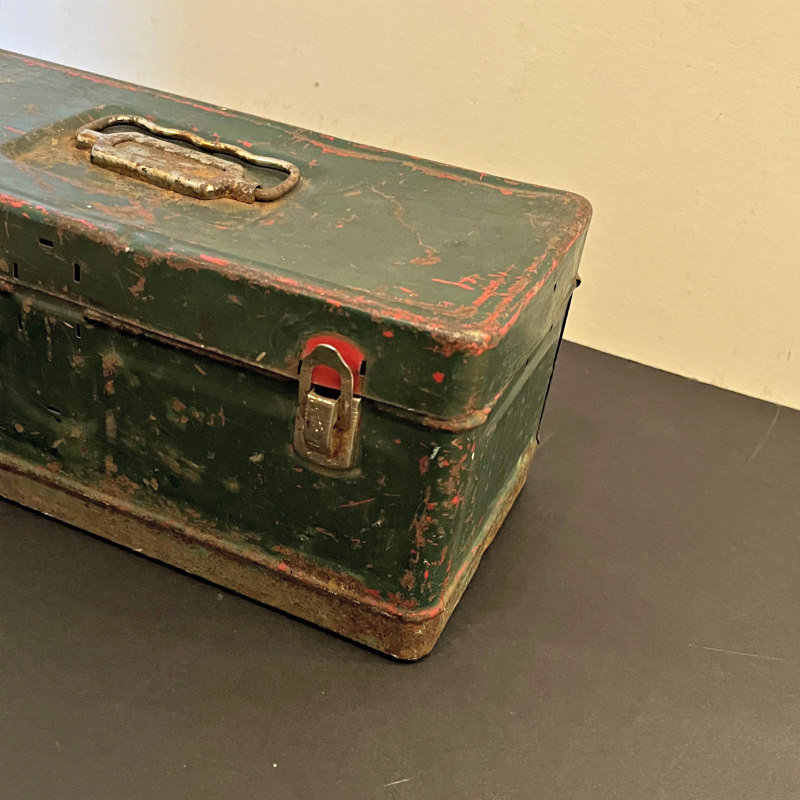 Vintage Rusty Metal Tool Box