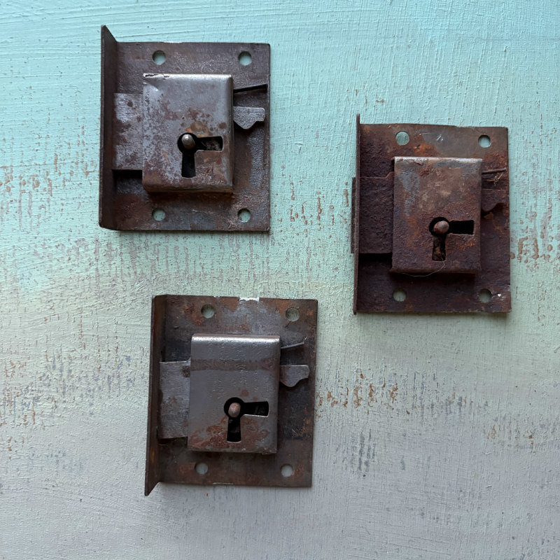 SOLD: Vintage Metal Hinges: Trio