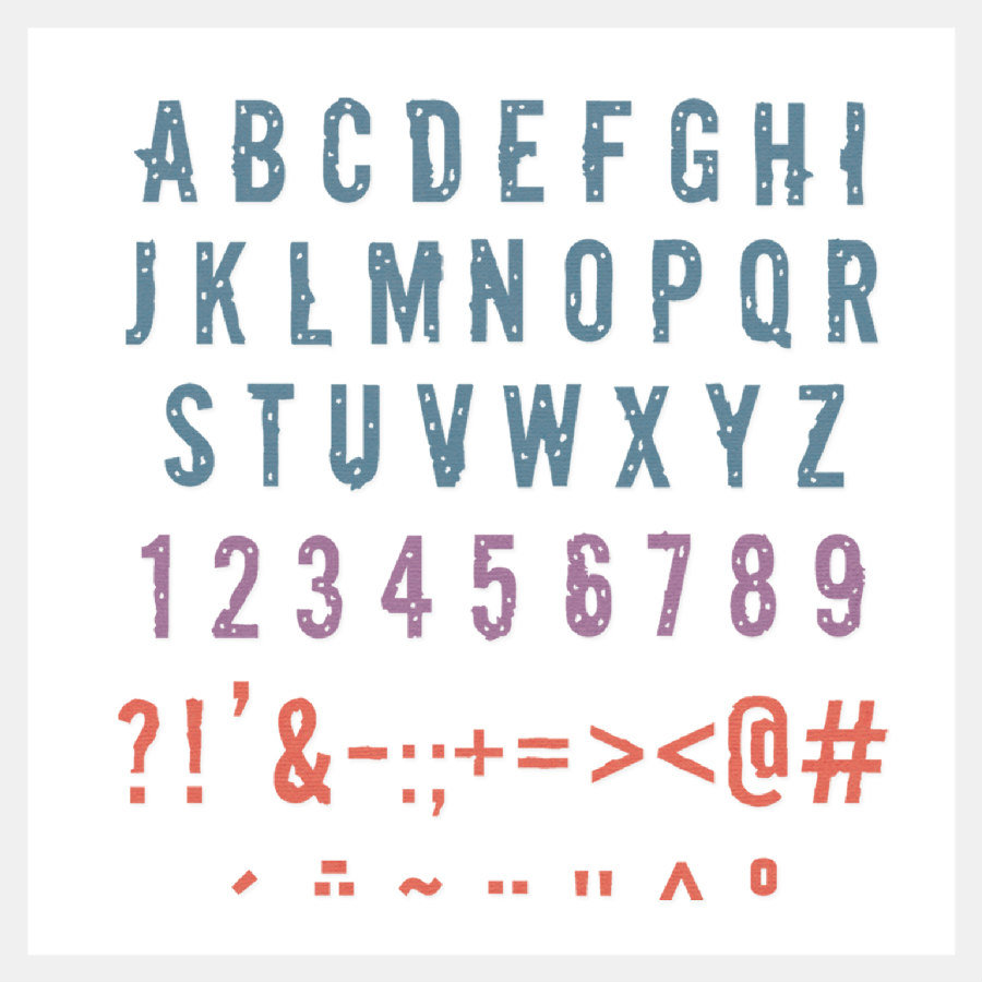 Sizzix Thinlet Dies: Typography