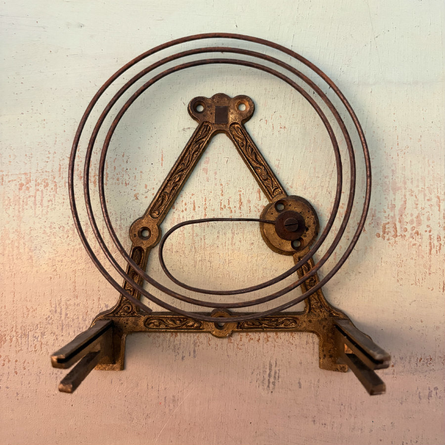 SOLD: Victorian Cast Gong/Clock Spring: Large