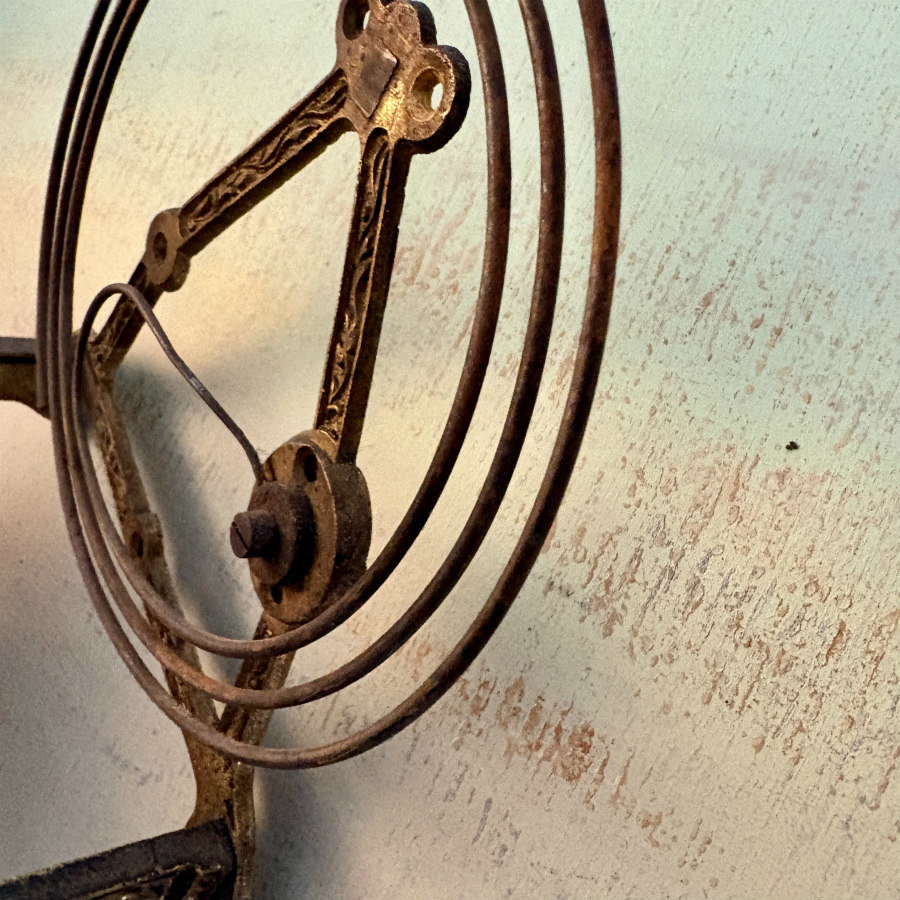 SOLD: Victorian Cast Gong/Clock Spring: Large
