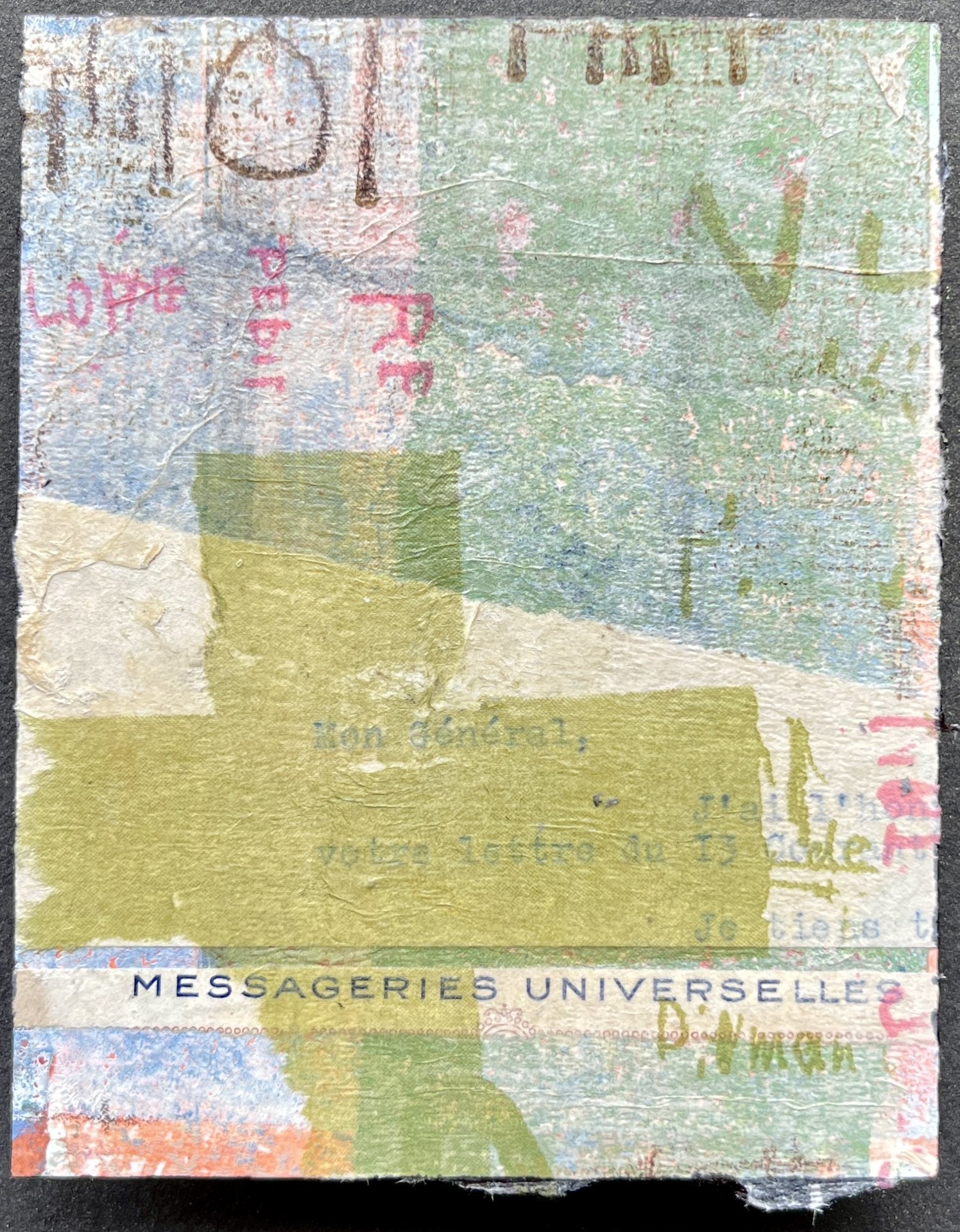 Votre Lettre: Original Mixed Media Art
