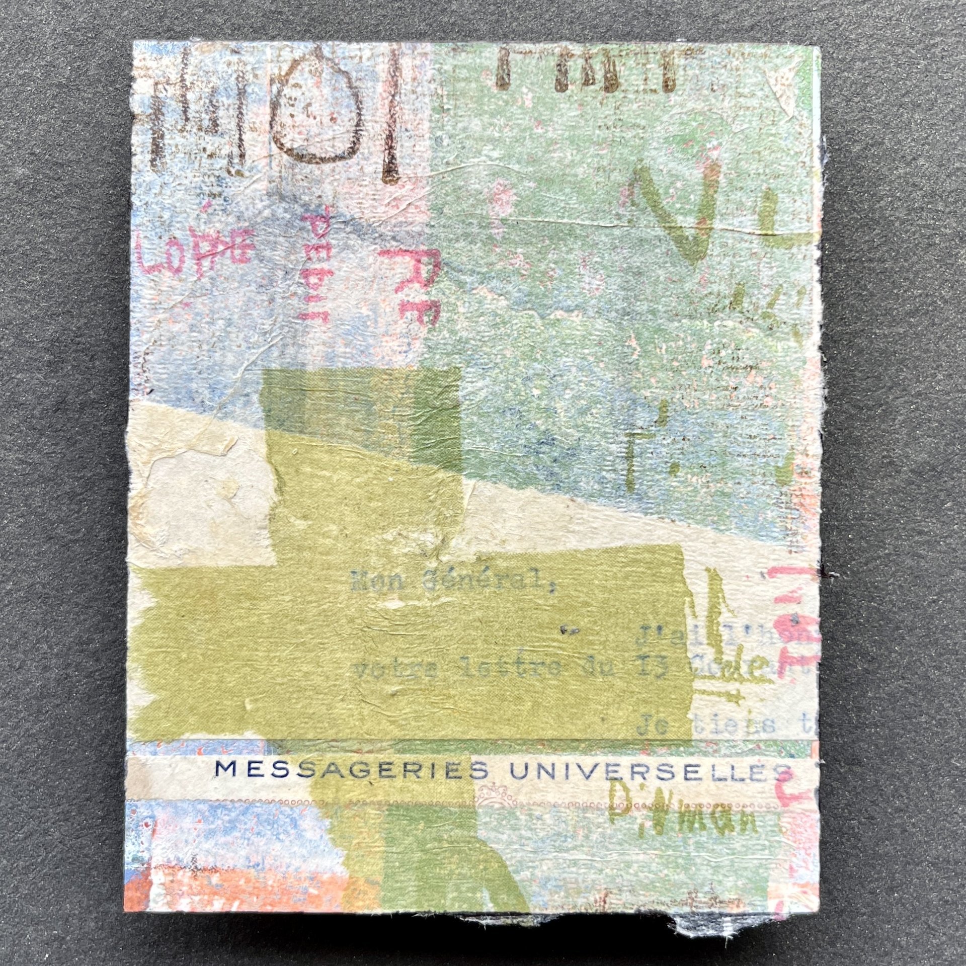 Votre Lettre: Original Mixed Media Art