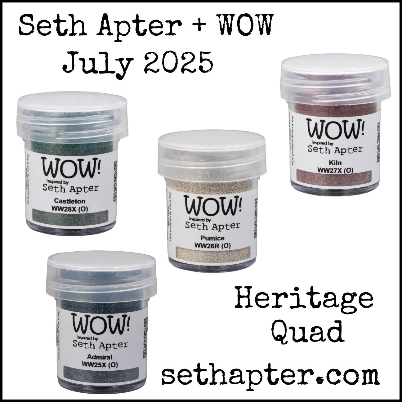 PaperArtsy Paint + WOW Embossing Powder Collection: Heritage