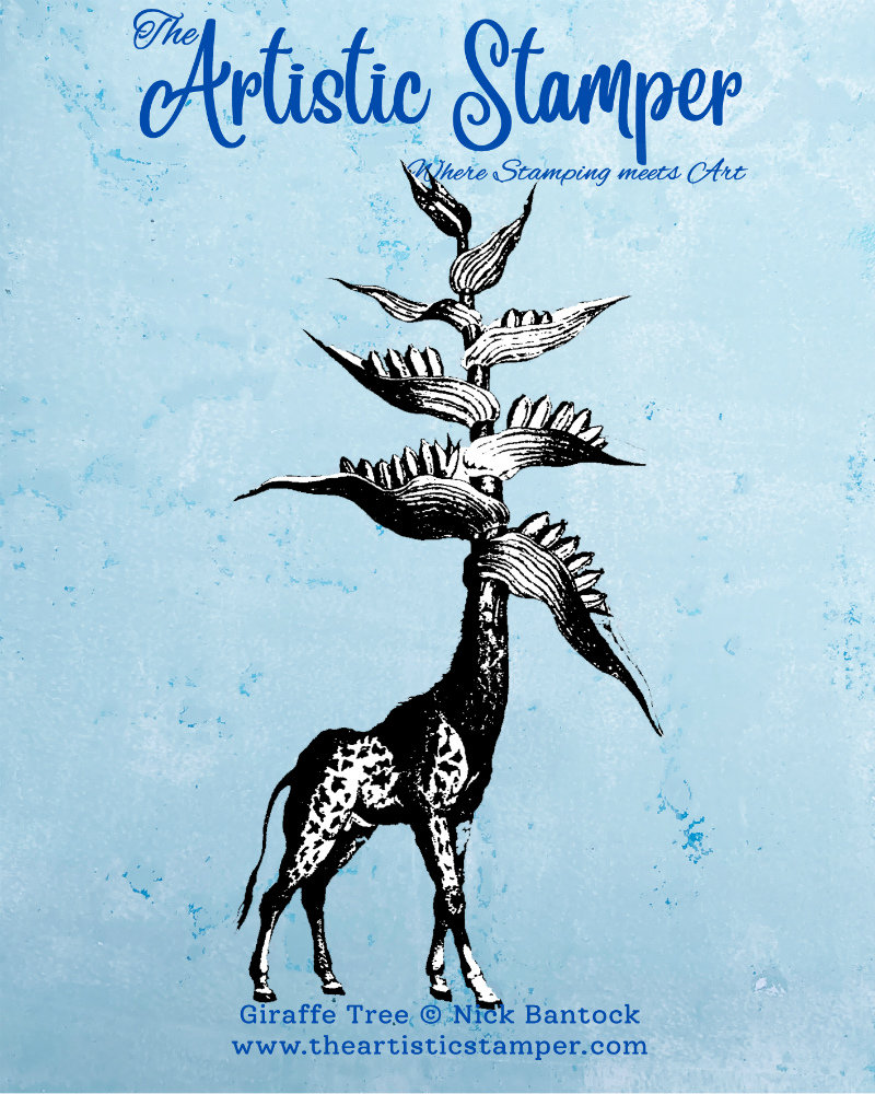 Nick Bantock Cling Rubber Stamp: Giraffe Tree