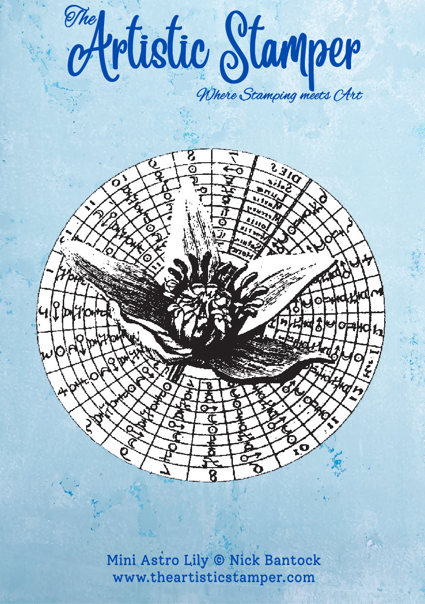 Nick Bantock Cling Rubber Stamp: Astro Lily Mini