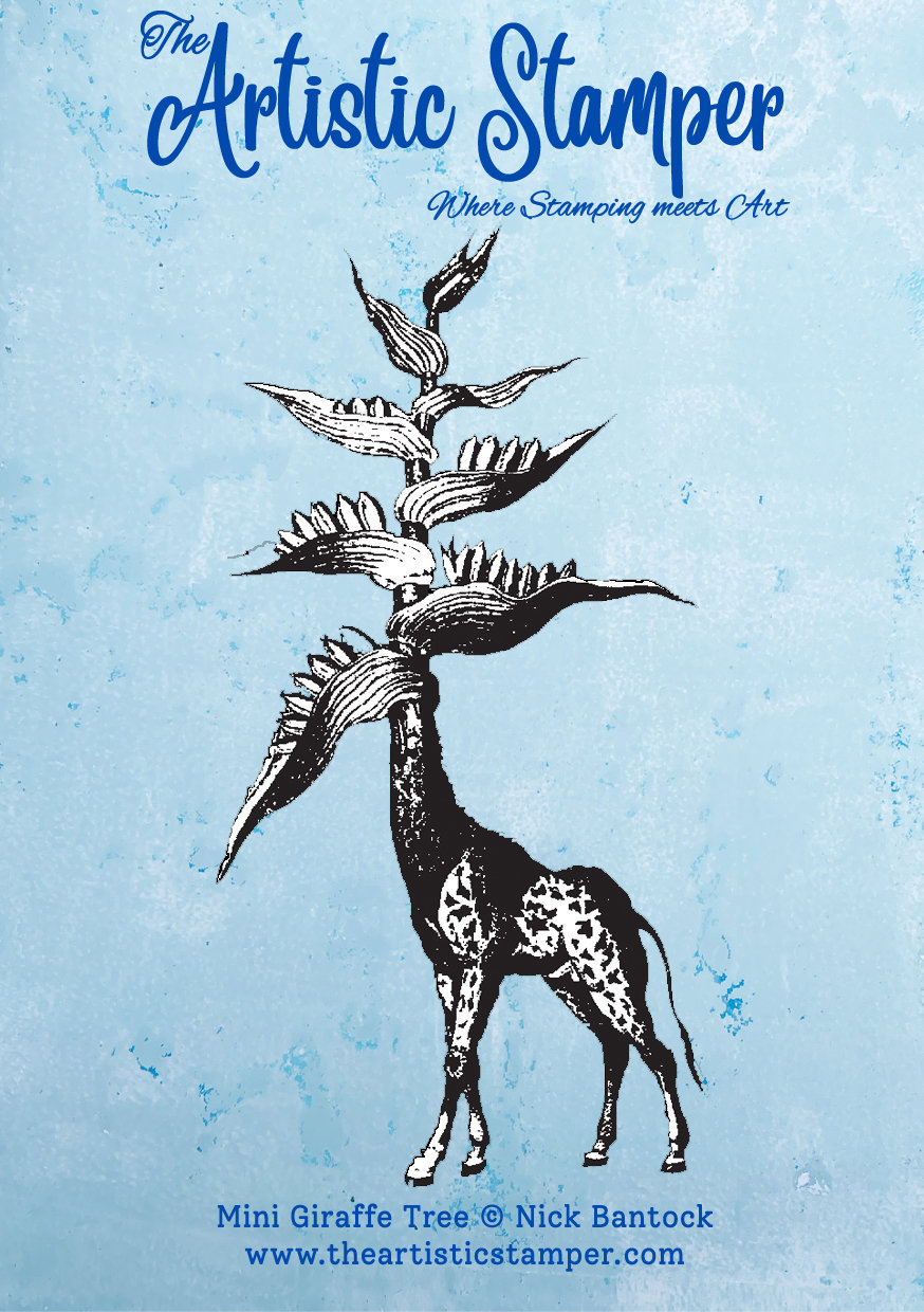 Nick Bantock Cling Rubber Stamp: Giraffe Tree Mini