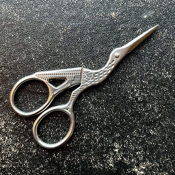 Small Craft/Sewing Scissor: Antique Stork