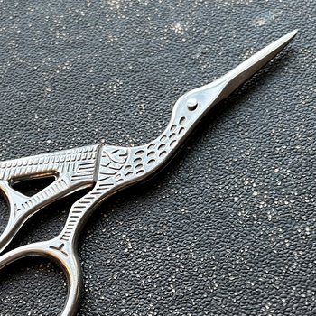 Small Craft/Sewing Scissor: Antique Stork