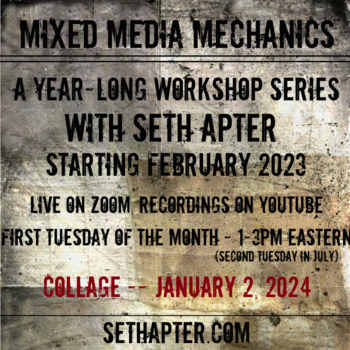 Mixed Media Mechanics: January 2024 Collage
