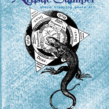 Nick Bantock Cling Rubber Stamp: Philosopher's Lizard