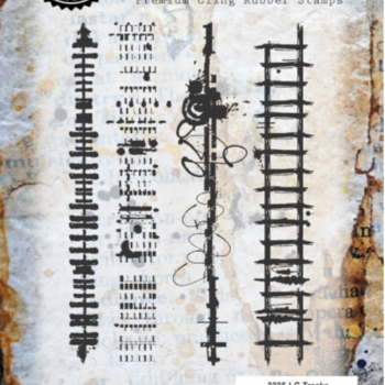 Tracks Cling Rubber Stamp Set