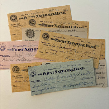 Original Ephemera: 1923-1937 Check Set